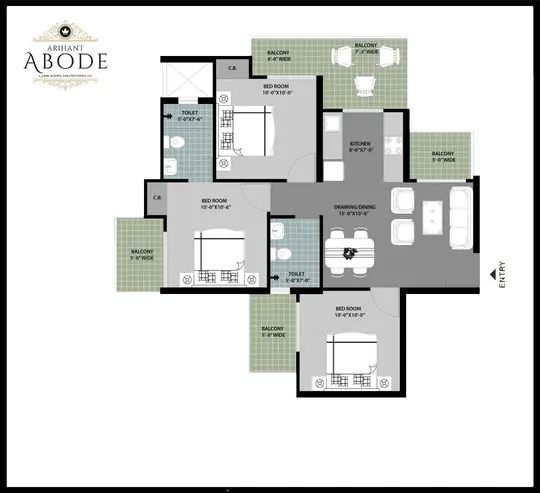 Arihant Abode Floor Plan 3	