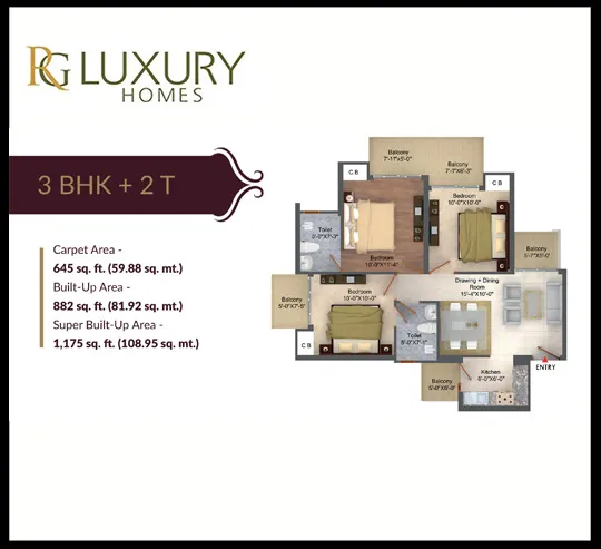 RG Luxury Homes 1175Sqft.