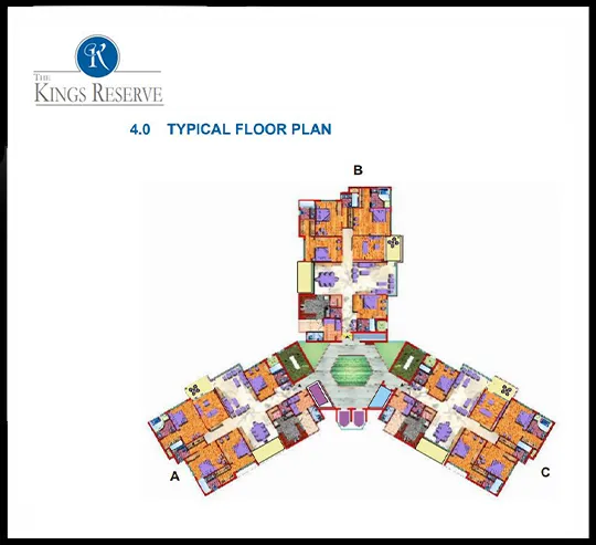 Kailash The Kings Reserve typical floor plan