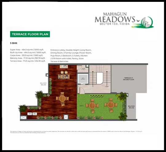 Mahagun Meadow Terrace Floor Plan