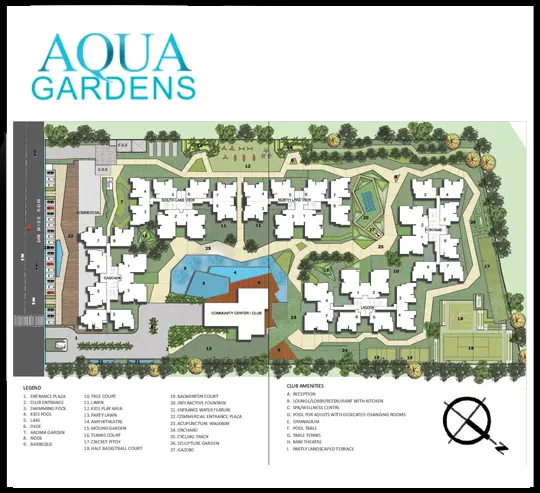 Aqua Garden site map