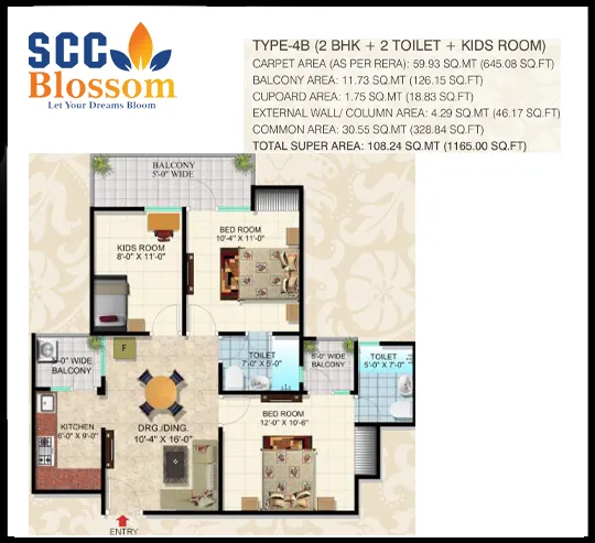 SCC Blossom 1165Sqft.