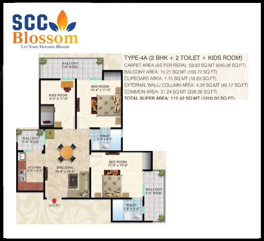 SCC Blossom 1210Sqft.