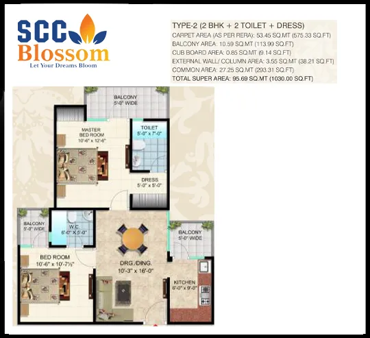 SCC Blossom 1030Sqft.