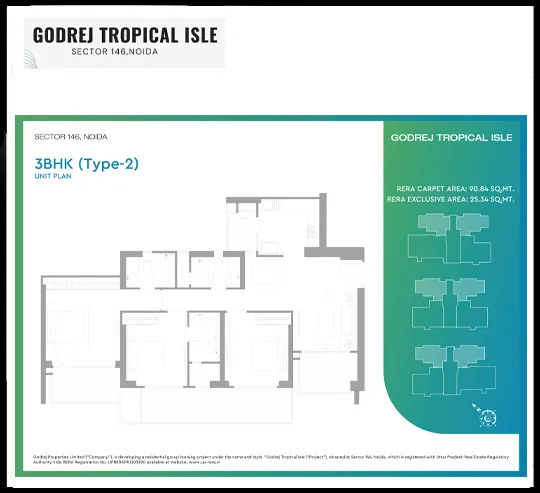 Godrej Tropical Isle 3bhk type 2
