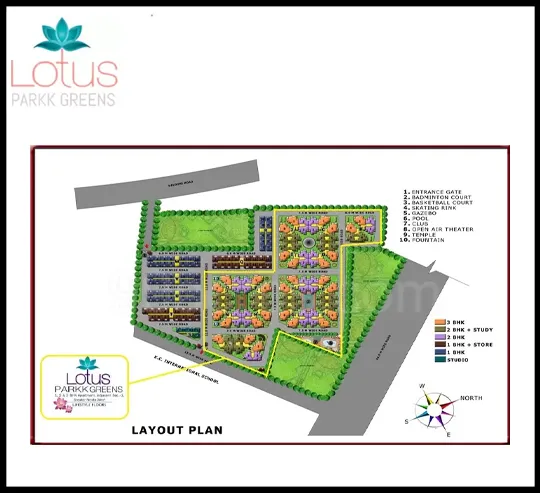 Renowned Lotus Parkk Greens Site Map