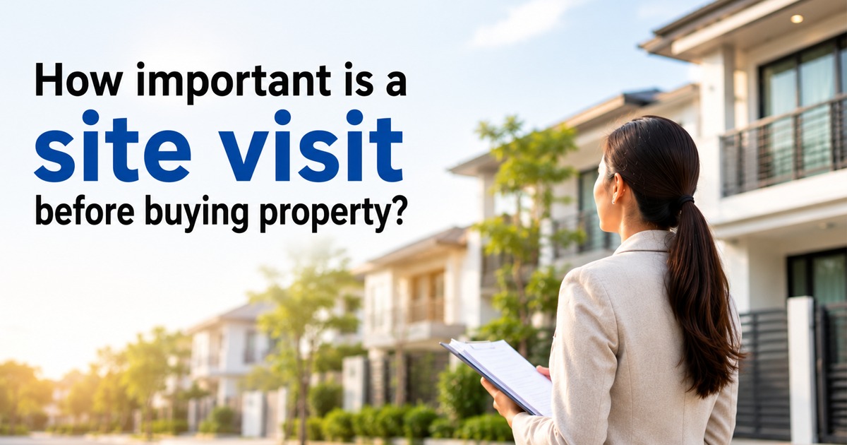 How important is a site visit before buying property?