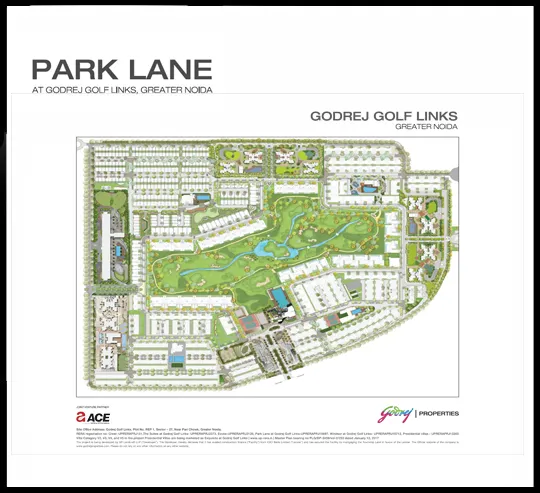 Godrej Golf Park Lane Site map