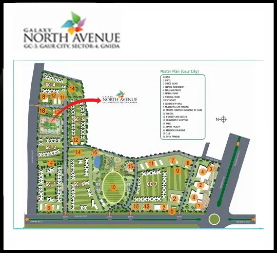Galaxy North Avenue Site map